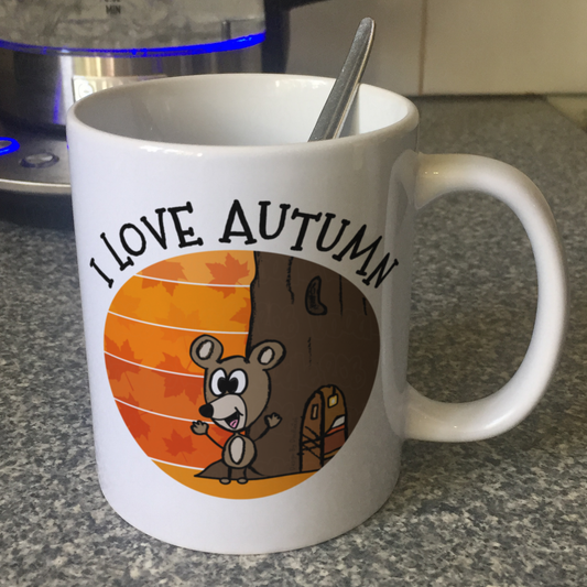 Autumn Mouse Mug - Nature Lover Mug - Autumn Gift For Her - Cute Wildlife Mug