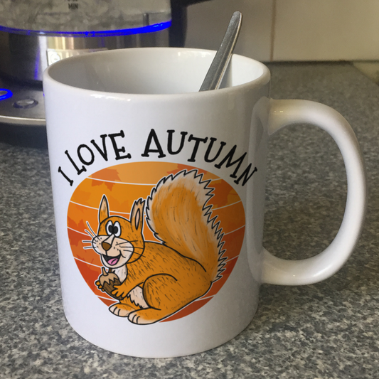 Autumn Squirrel Mug - Nature Lover Mug - Autumn Gift For Her