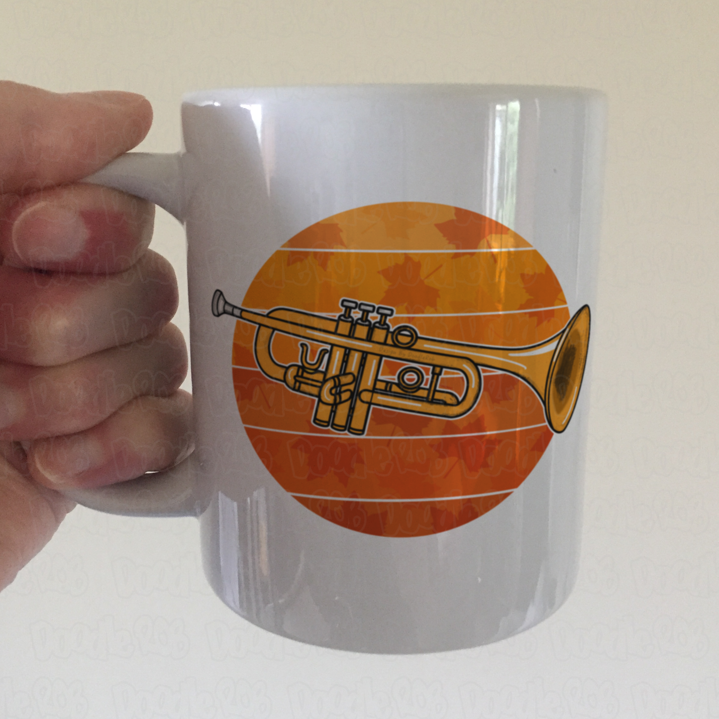 Autumn Trumpet Mug - Gift For Trumpeter - Brass Musician Gift
