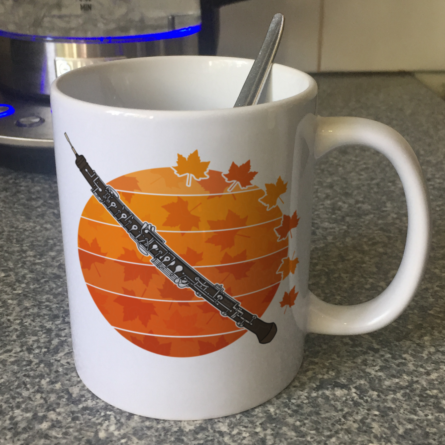 Autumn Oboe Mug - Gift For Oboist - Woodwind Musician Gift