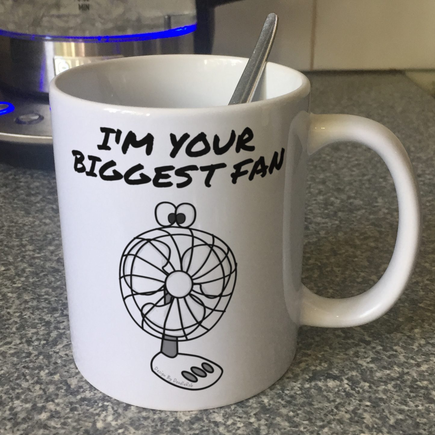 Funny Desk Fan Mug - I'm Your Biggest Fan - Joke Gift For Him - Anniversary Mug