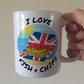 Funny Seaside Mug - I Love Fish And Chips - School Holidays Gift - Summer Mug