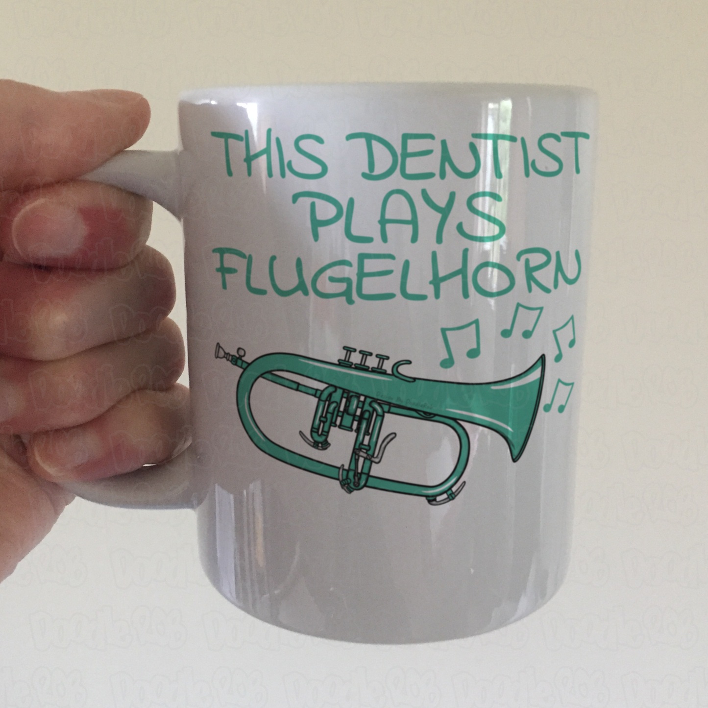 Dentist Flugelhorn Mug - This Dentist Plays Flugelhorn - Brass Musician Gift For Dentist