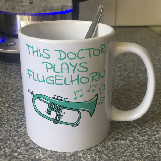 Doctor Flugelhorn Mug - This Doctor Plays Flugelhorn - Brass Musician Gift For Doctor