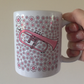 Flugelhorn Floral Mug (Pink Flowers) - Female Horn Player - Brass Musician Gift For Girl