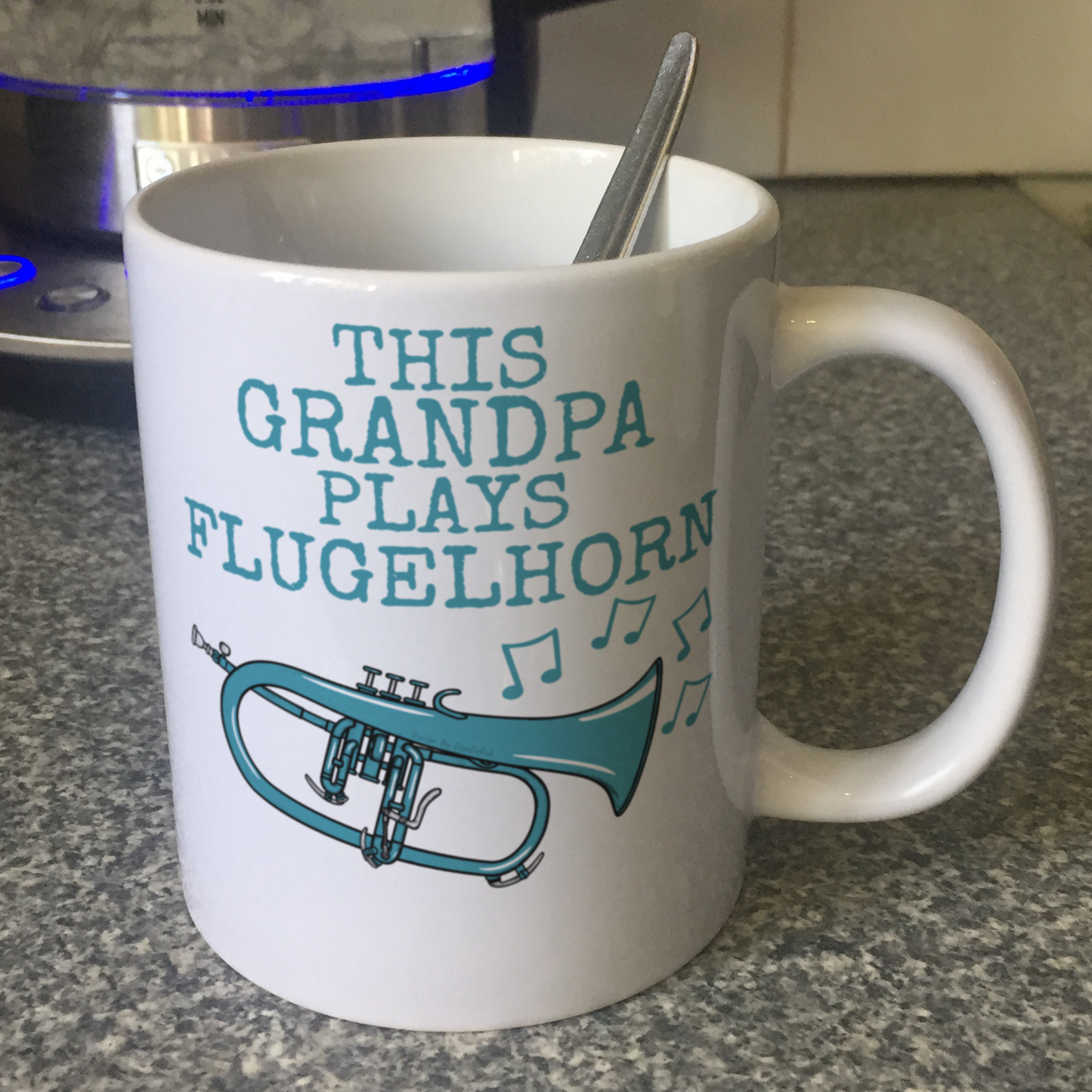 Flugelhorn Father's Day Mug - This Grandpa Plays Flugelhorn - Brass Musician Gift