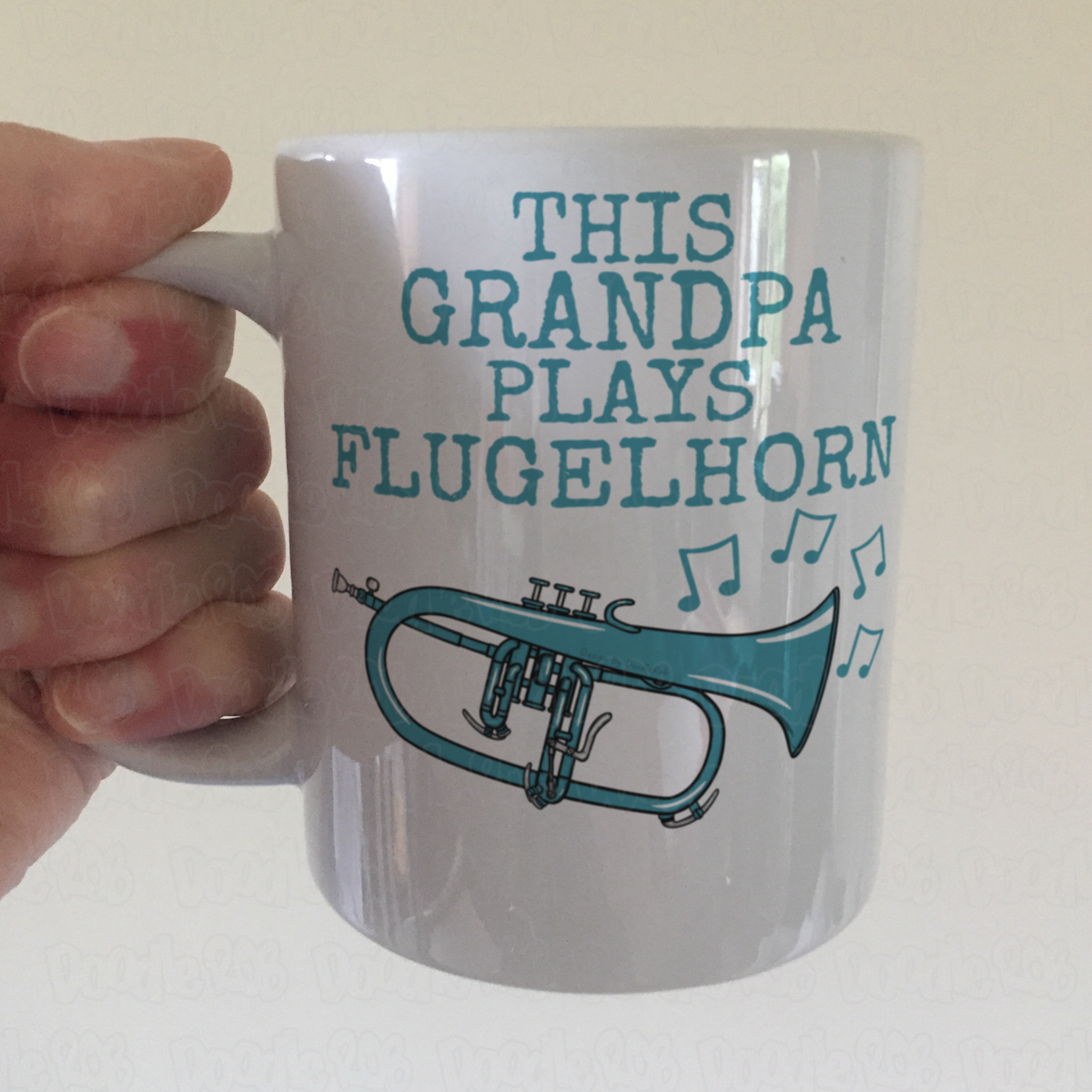 Flugelhorn Father's Day Mug - This Grandpa Plays Flugelhorn - Brass Musician Gift