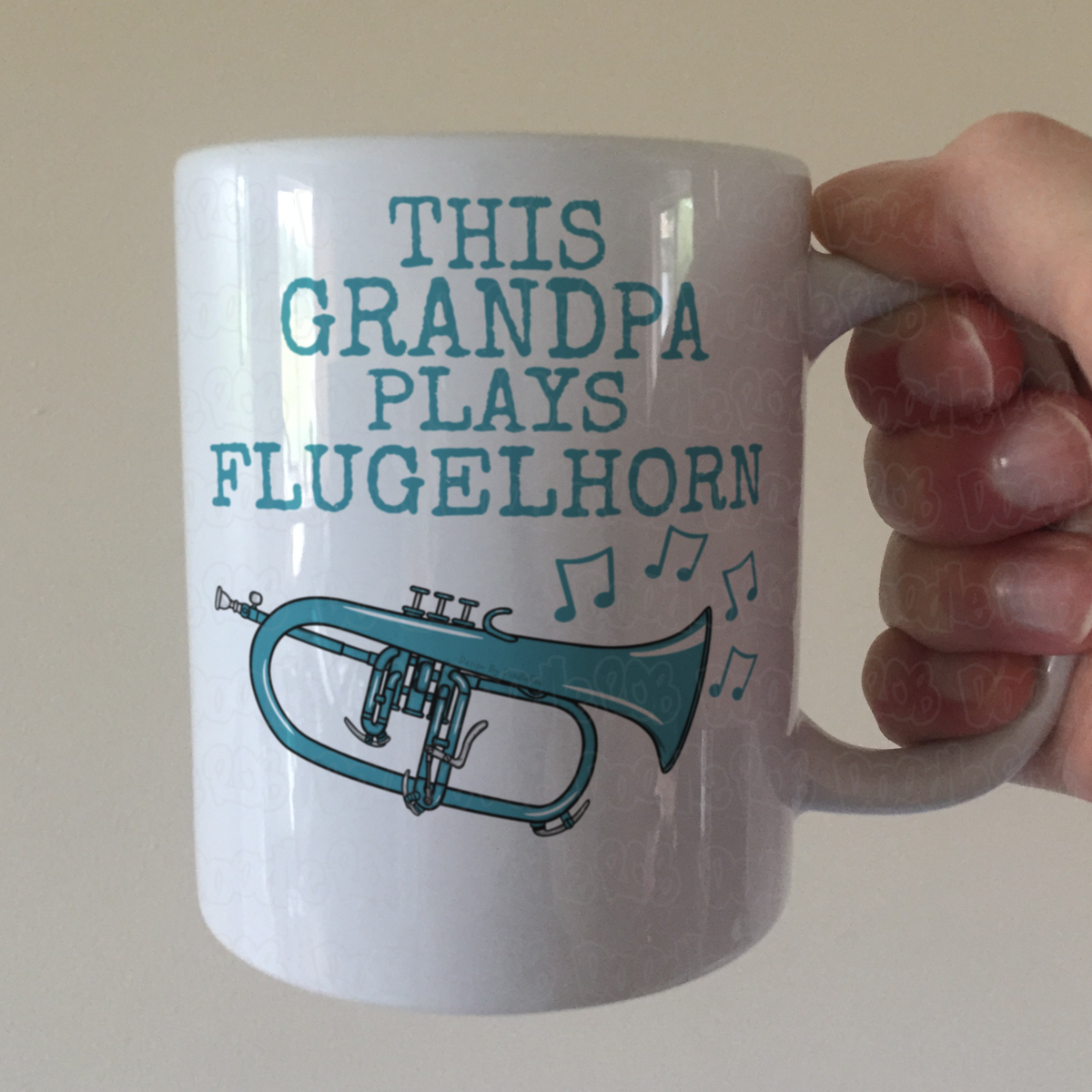 Flugelhorn Father's Day Mug - This Grandpa Plays Flugelhorn - Brass Musician Gift