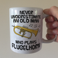 Funny Flugelhorn Mug - Never Underestimate An Old Man Who Plays Flugelhorn - Brass Musician Gift For Him