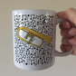 Flugelhorn Musical Notes Mug - Gift For Horn Player - Brass Musician Gift