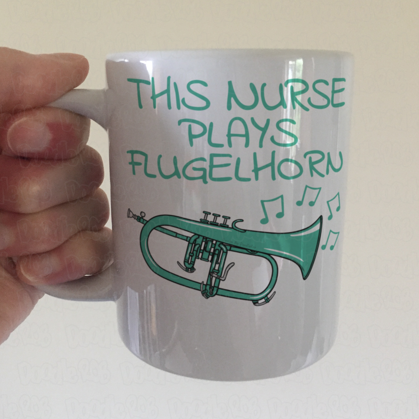 Nurse Flugelhorn Mug - This Nurse Plays Flugelhorn - Brass Musician Gift For Nurse