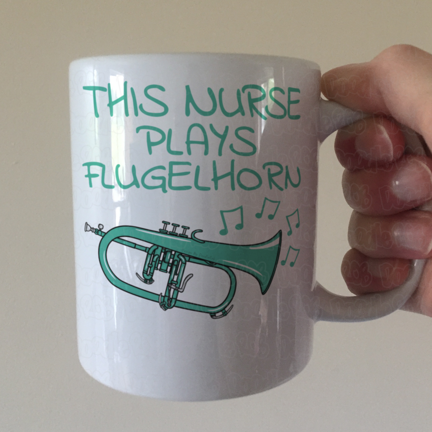 Nurse Flugelhorn Mug - This Nurse Plays Flugelhorn - Brass Musician Gift For Nurse