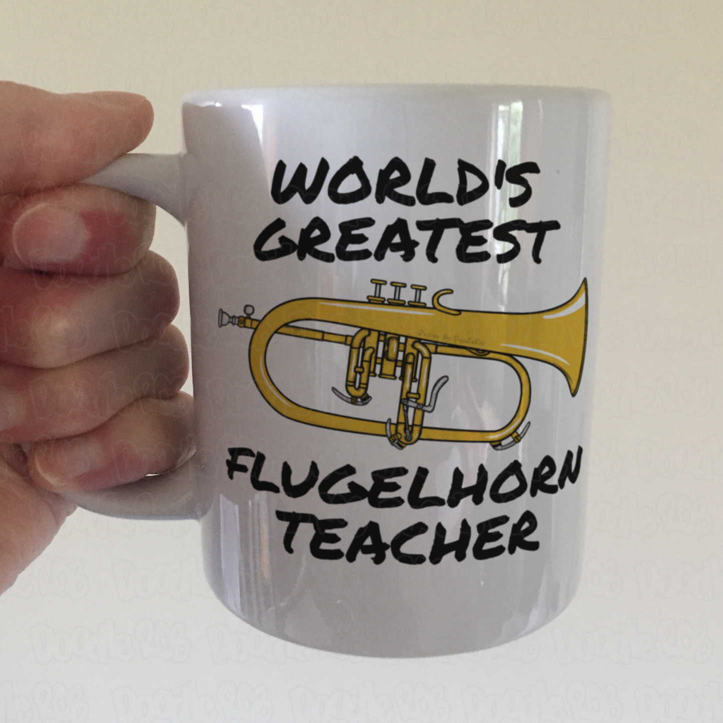 Flugelhorn Teacher Mug - World's Greatest Flugelhorn Teacher - Brass Musician Gift