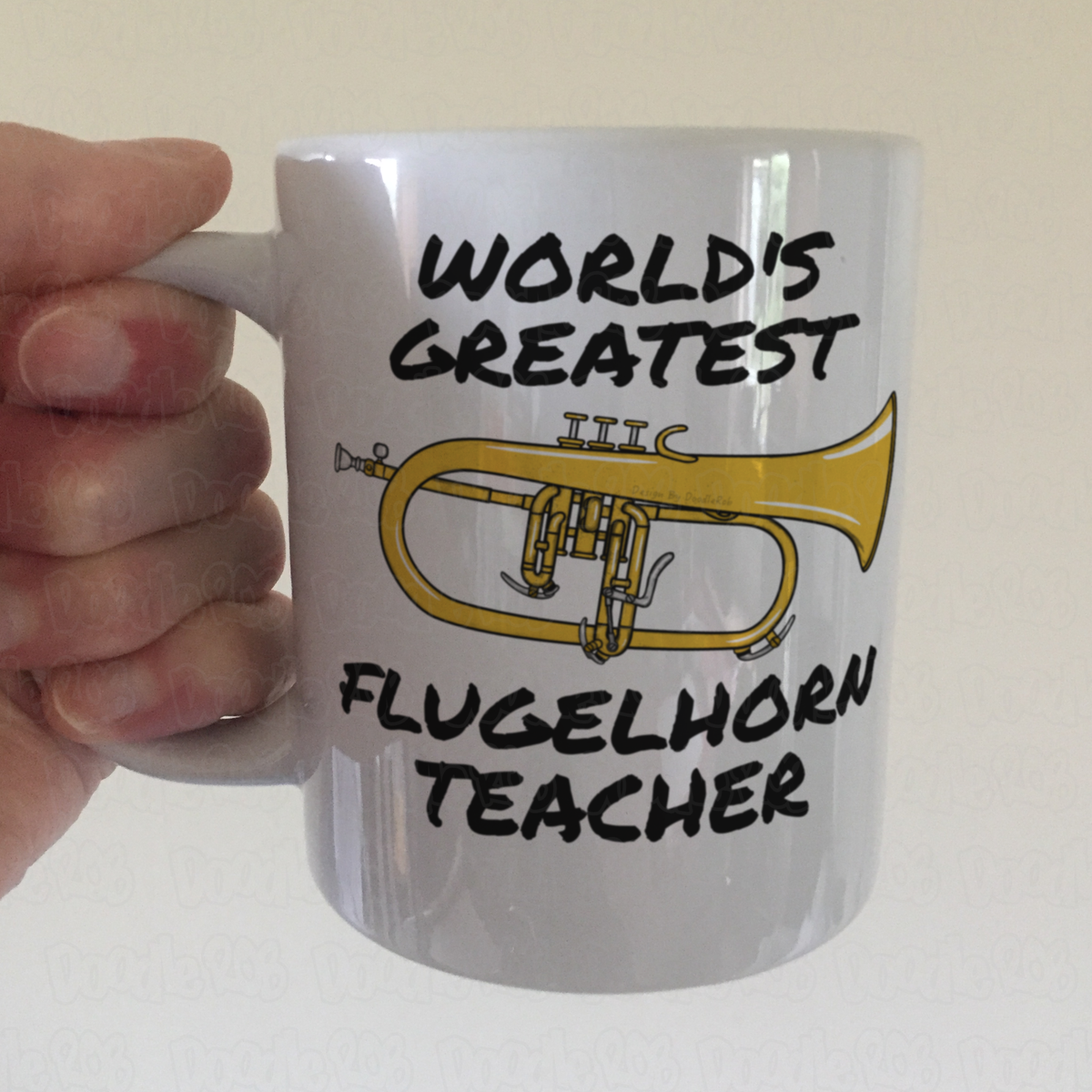 Flugelhorn Teacher Mug - World's Greatest Flugelhorn Teacher - Brass Musician Gift