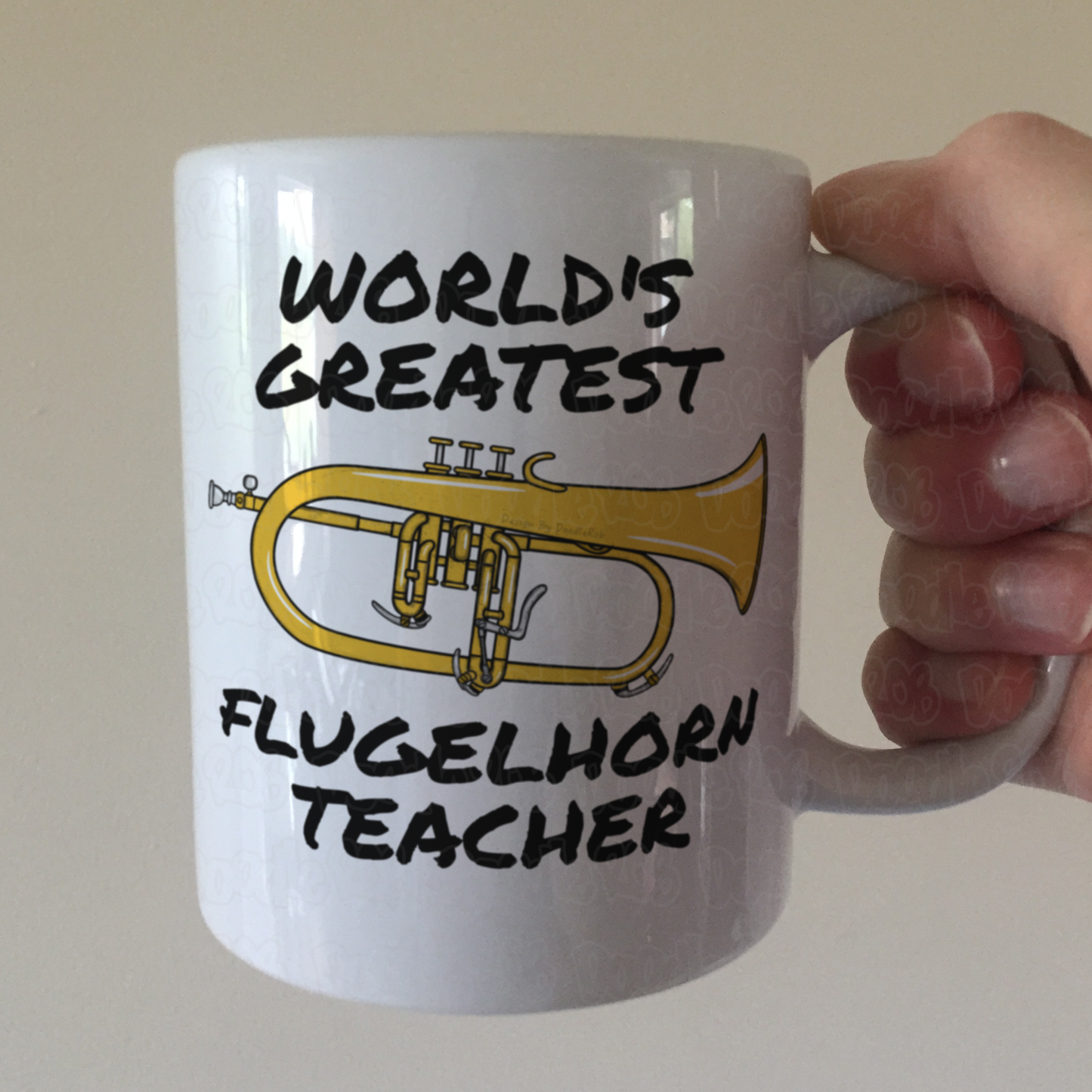 Flugelhorn Teacher Mug - World's Greatest Flugelhorn Teacher - Brass Musician Gift