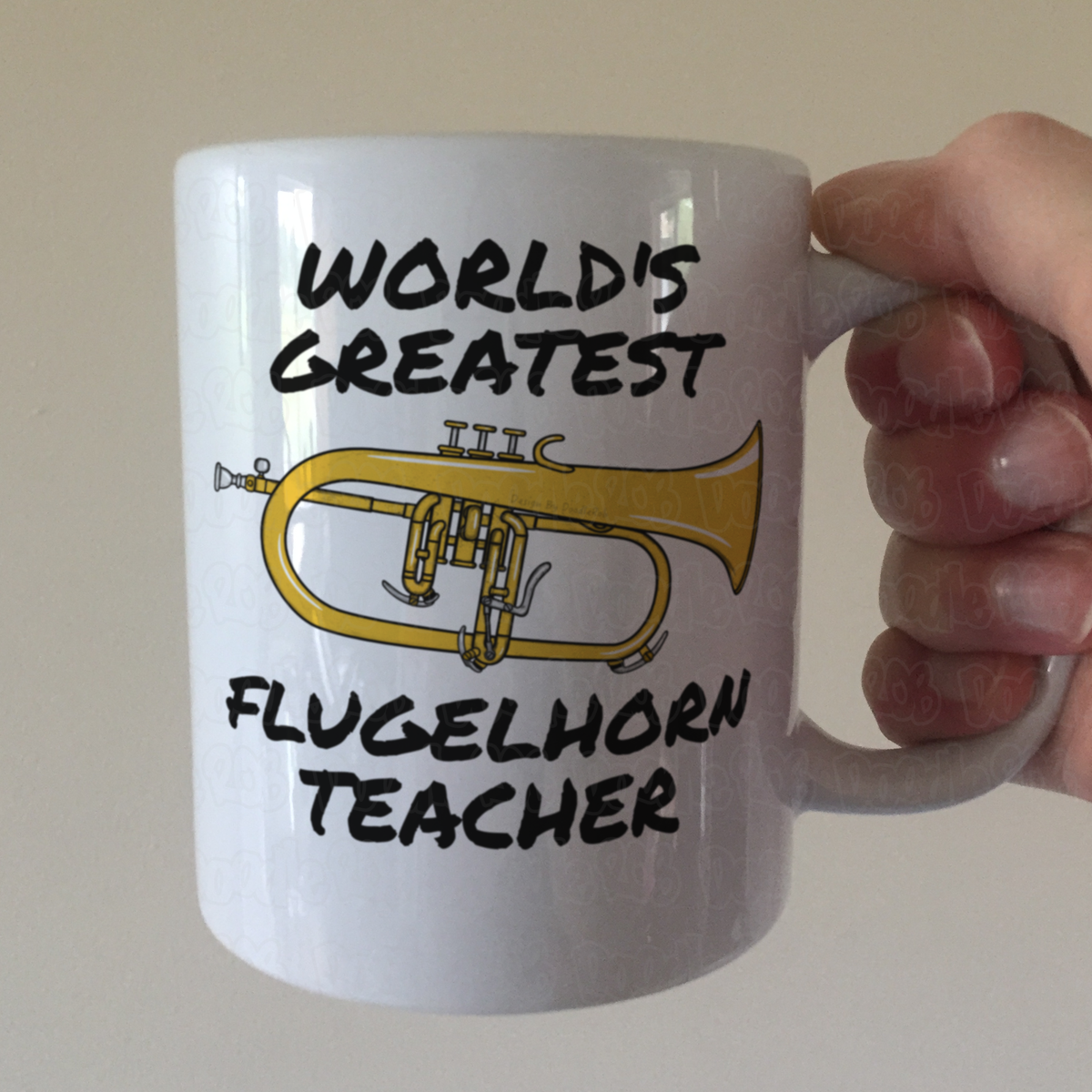Flugelhorn Teacher Mug - World's Greatest Flugelhorn Teacher - Brass Musician Gift