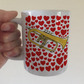 Flugelhorn With Hearts Mug - Gift For Horn Player - Brass Musician Valentines Anniversary Gift