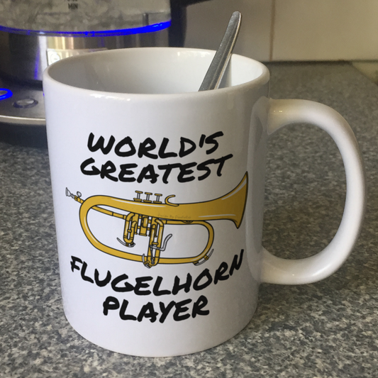 Flugelhorn Mug - World's Greatest Flugelhorn Player - Brass Musician Gift