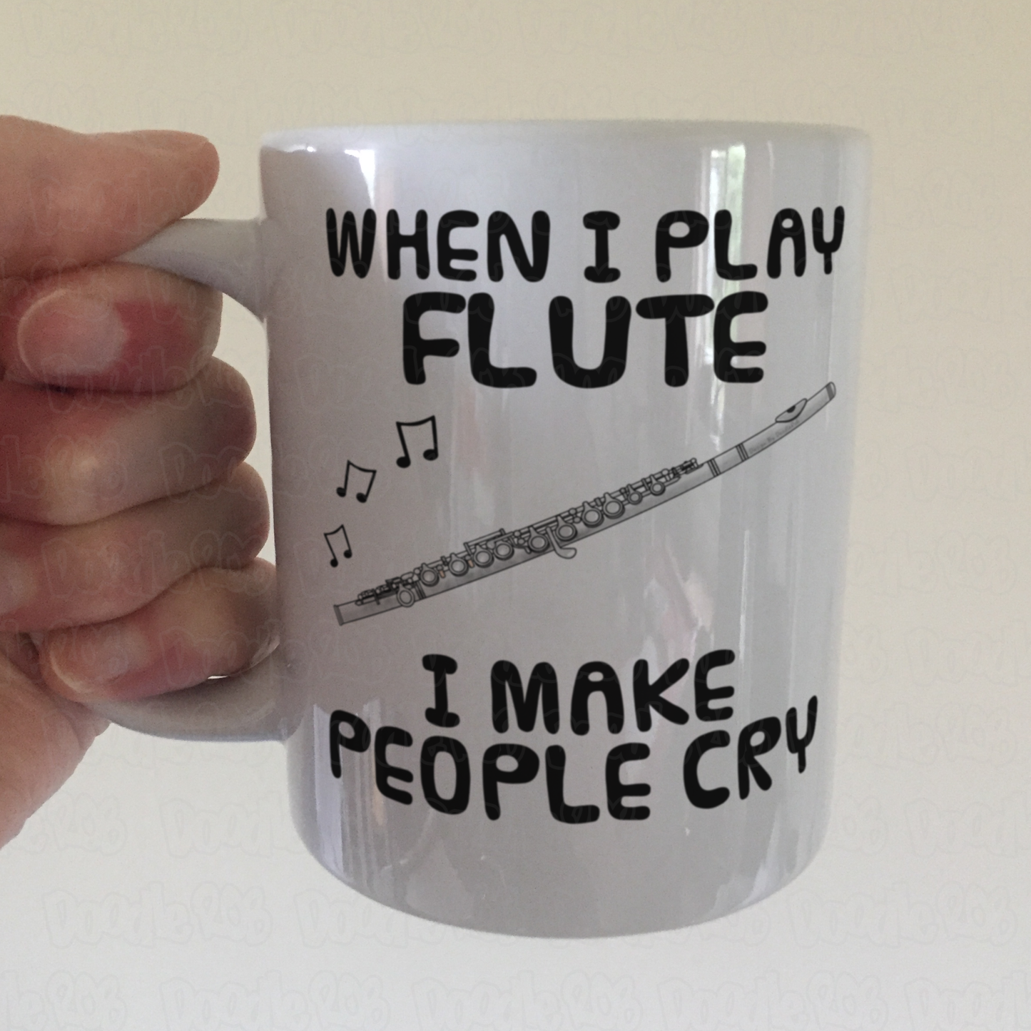 Funny Flute Mug - When I Play Flute, I Make People Cry - Flautist Woodwind Musician Gift