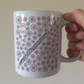 Flute Floral Mug (Pink Flowers) - Female Flautist - Woodwind Musician Gift For Girl