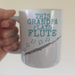 Flute Father's Day Mug - This Grandpa Plays Flute - Flautist Woodwind Musician Gift