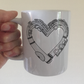 Flute Mug - Heart Shaped Flute - Flautist Mug - Flute Gift For Her