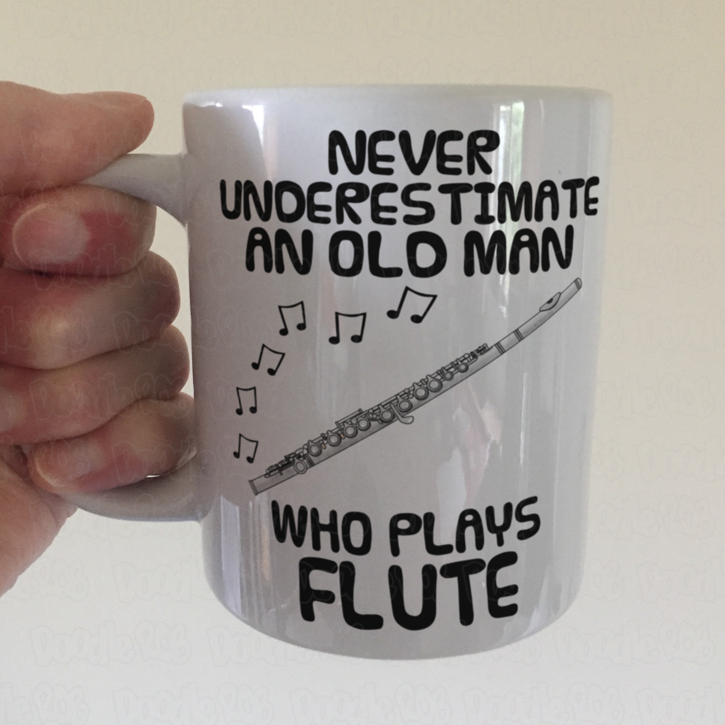 Funny Flute Mug - Never Underestimate An Old Man Who Plays Flute - Flautist Woodwind Musician Gift For Him
