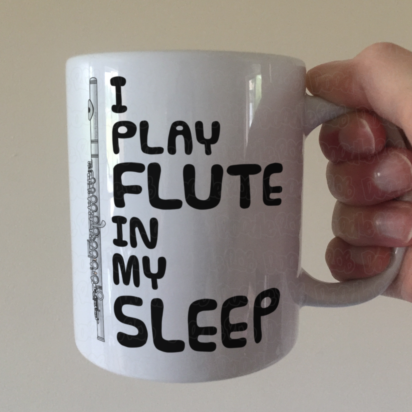 Funny Flute Mug - I Play Flute In My Sleep - Flautist Woodwind Musician Gift