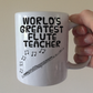 Flute Teacher Mug - World's Greatest Flute Teacher - Woodwind Teacher Gift