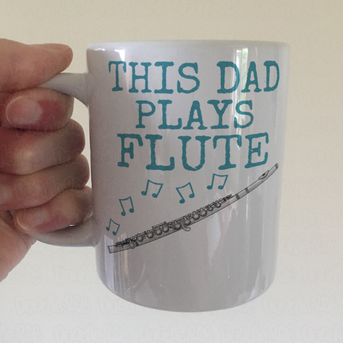 Flute Father's Day Mug - This Dad Plays Flute - Flautist Woodwind Musician Gift