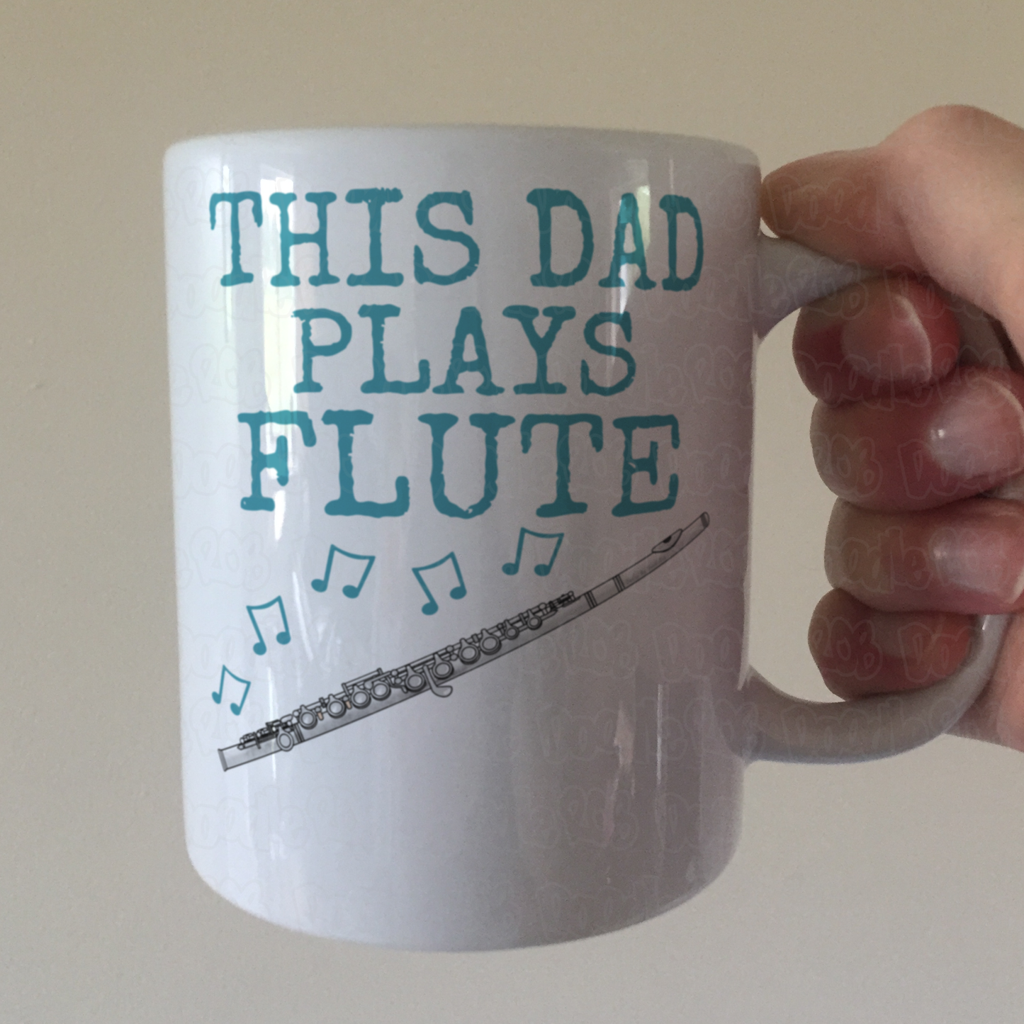 Flute Father's Day Mug - This Dad Plays Flute - Flautist Woodwind Musician Gift