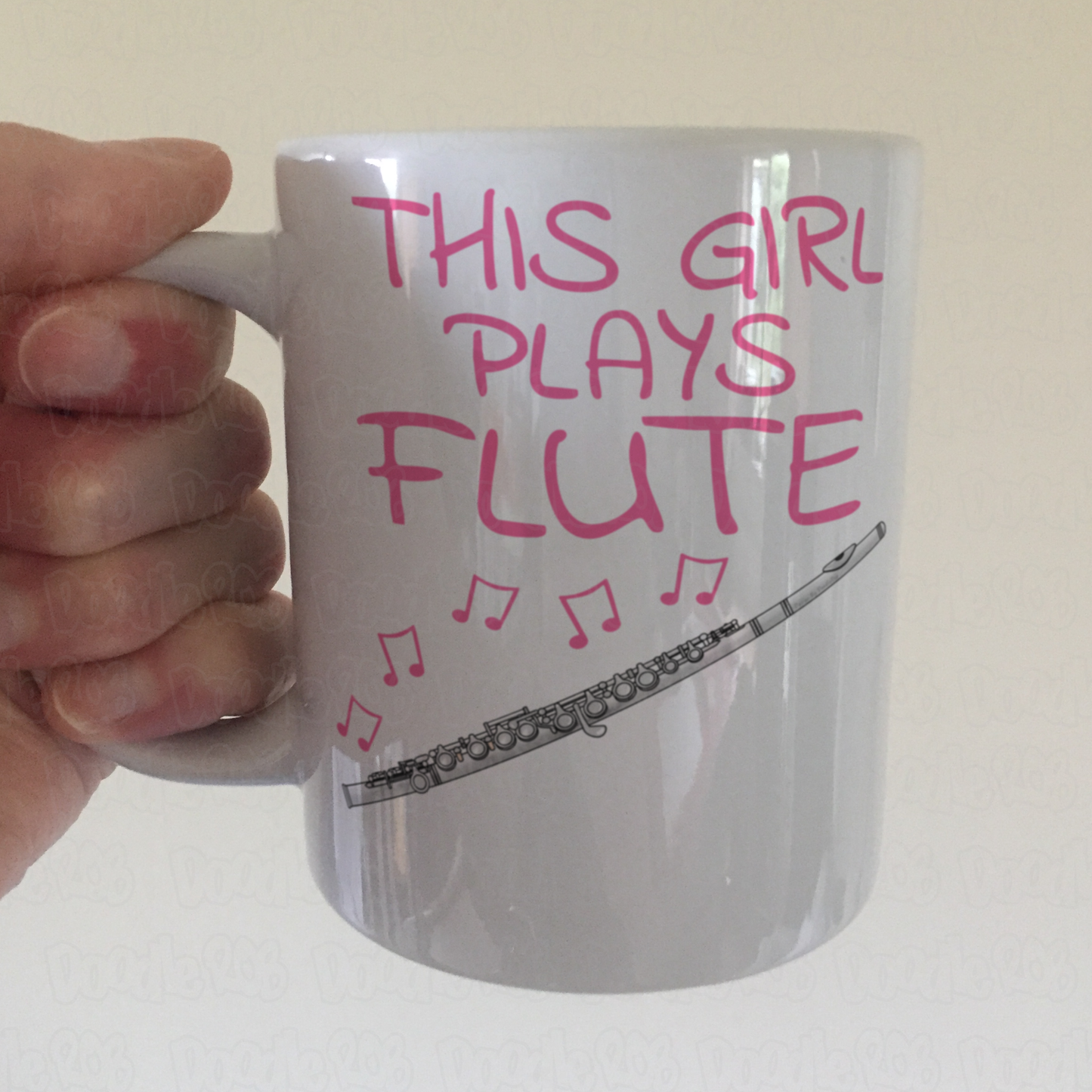 Girl's Flute Mug - This Girl Plays Flute - Female Flautist Gift - Woodwind Musician Gift For Her