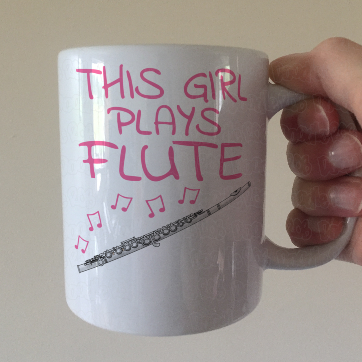 Girl's Flute Mug - This Girl Plays Flute - Female Flautist Gift - Woodwind Musician Gift For Her