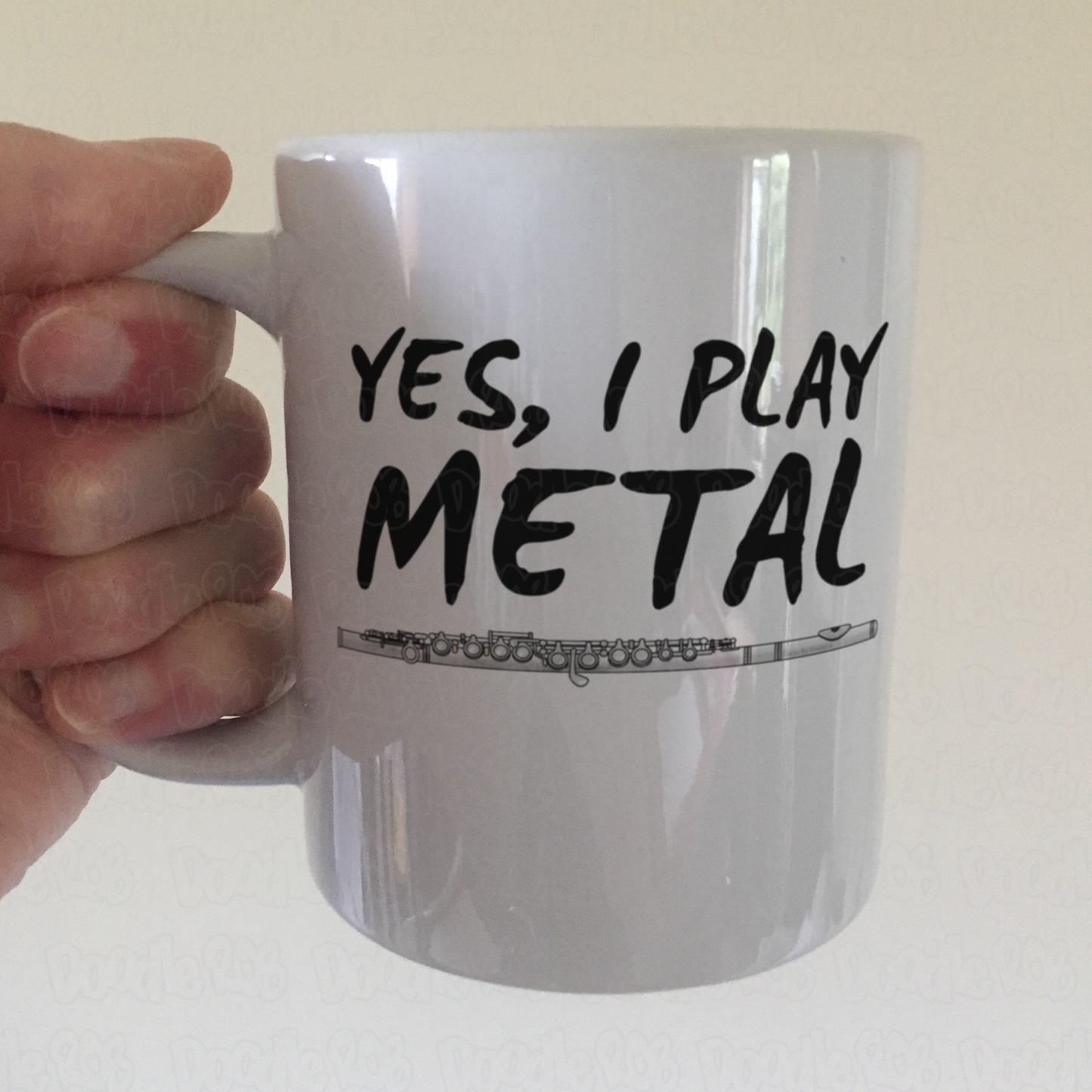Funny Flute Mug - Yes I Play Metal - Flute Teacher Gift - Flautist Mug - Heavy Metal Fan