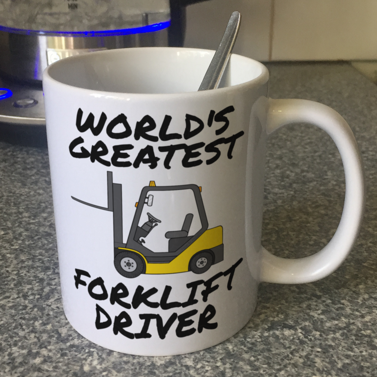Funny Forklift Truck Mug - World's Greatest Forklift Driver - Gift For Construction Worker