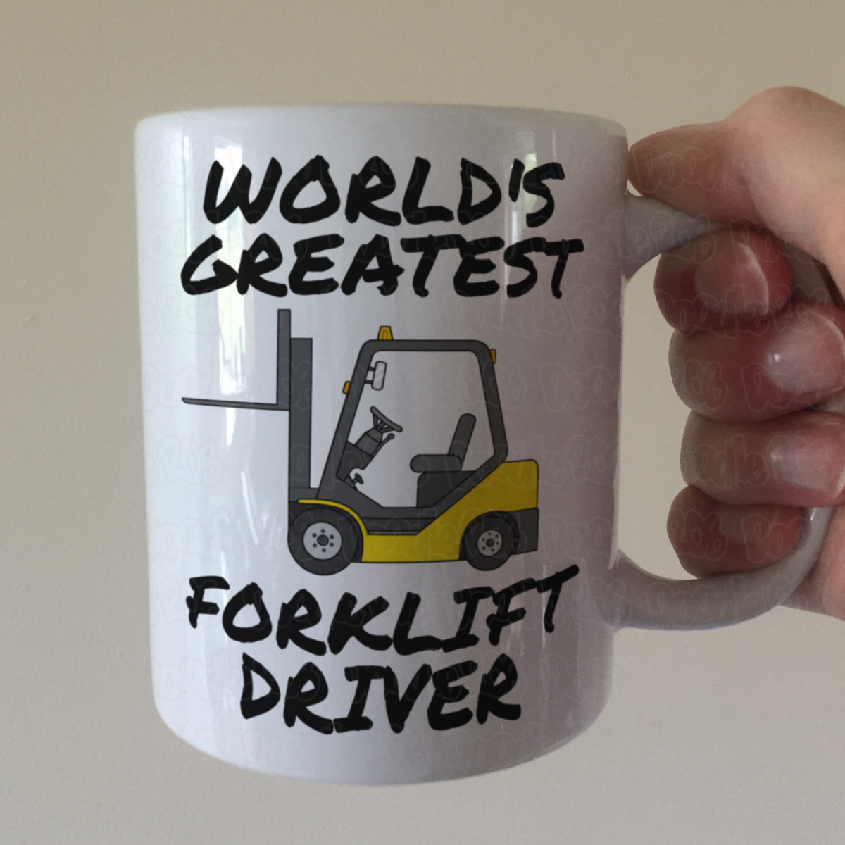 Funny Forklift Truck Mug - World's Greatest Forklift Driver - Gift For Construction Worker