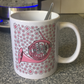 French Horn Floral Mug (Pink Flowers) - Female Horn Player - Brass Musician Gift For Girl