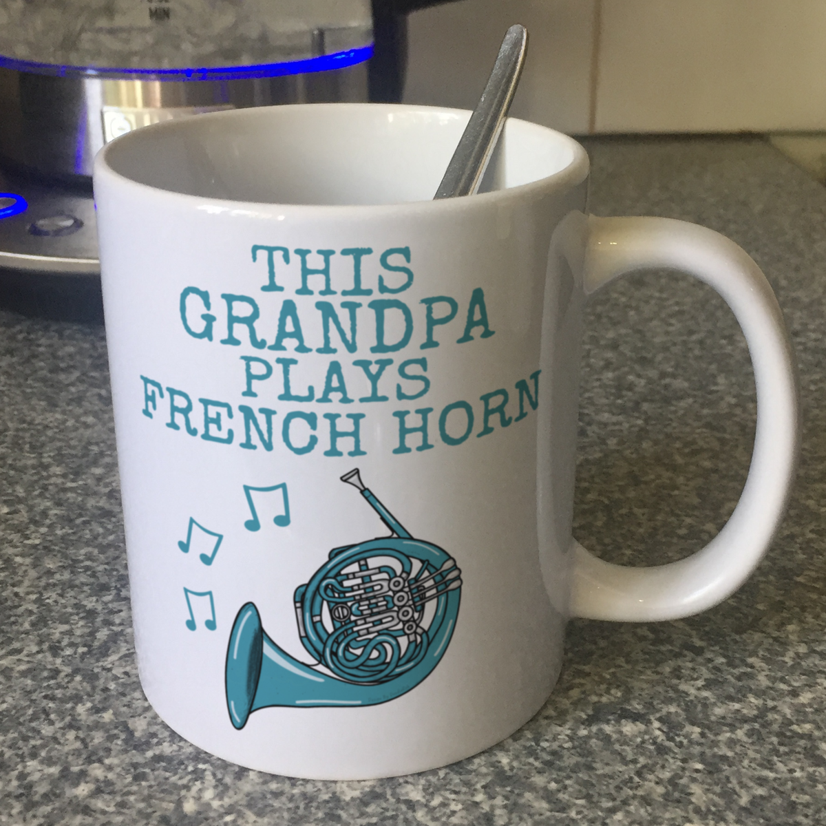 French Horn Father's Day Mug - This Grandpa Plays French Horn - Brass Musician Gift