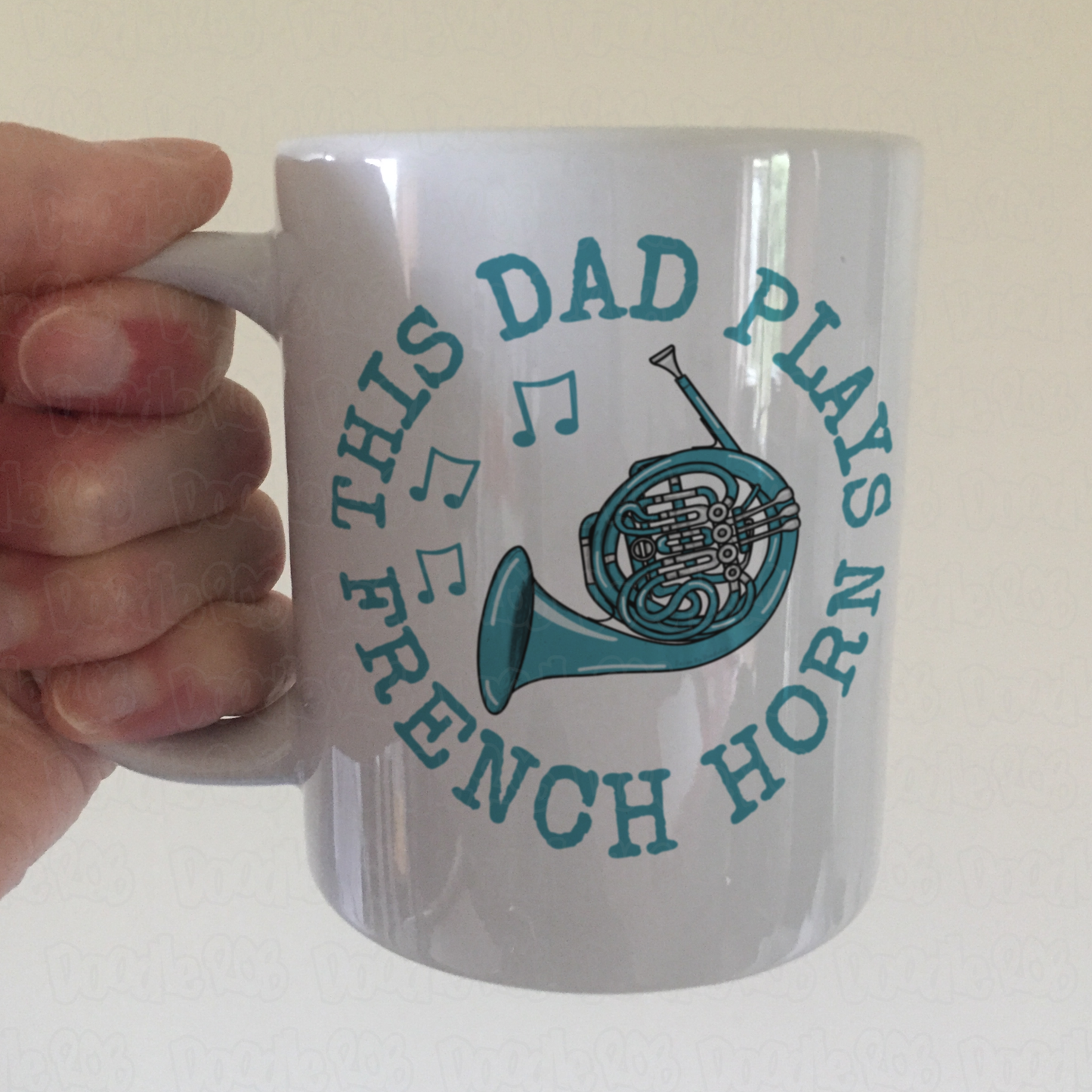 French Horn Father's Day Mug - This Dad Plays French Horn - Brass Musician Gift