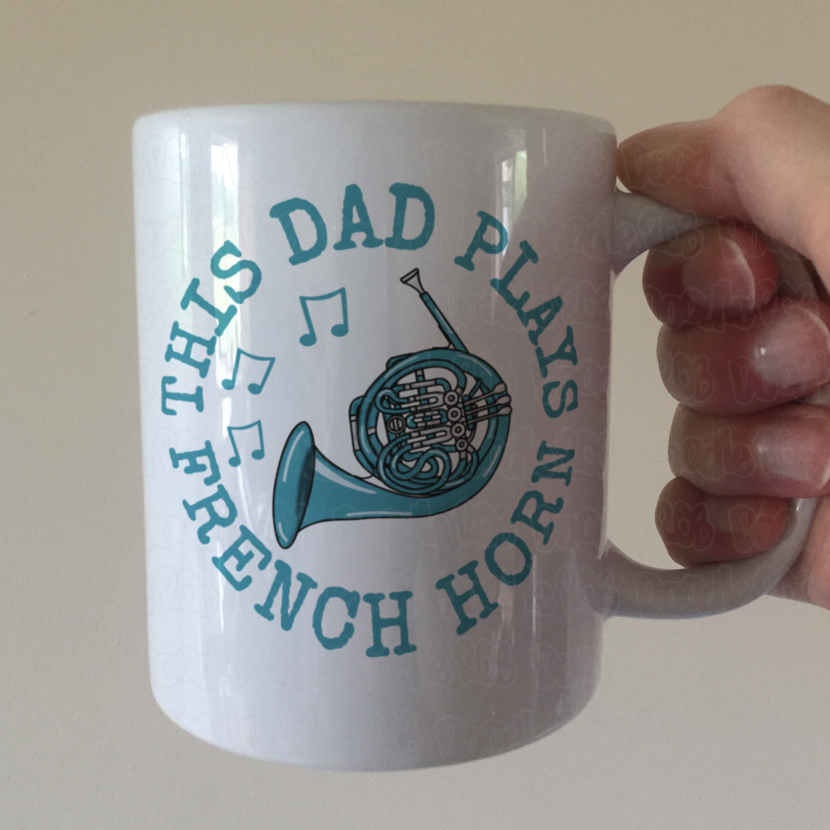 French Horn Father's Day Mug - This Dad Plays French Horn - Brass Musician Gift