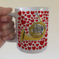 French Horn With Hearts Mug - Horn Player Mug - Brass Musician Valentines Anniversary Gift