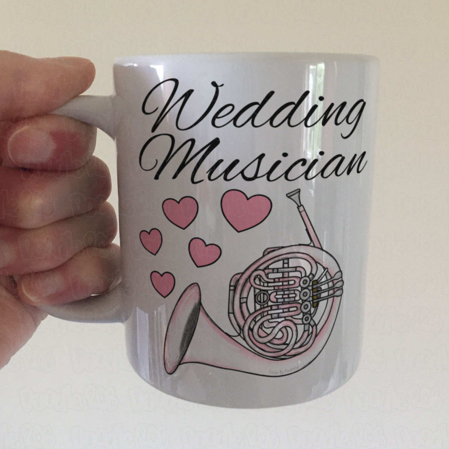 French Horn Wedding Mug - Brass Musician Gift