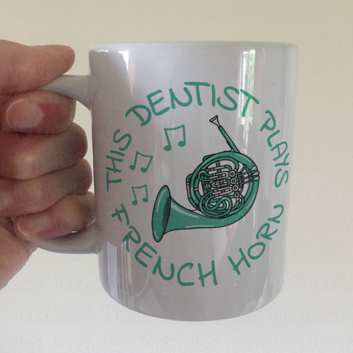 Dentist French Horn Mug - This Dentist Plays French Horn - Brass Musician Gift For Dentist