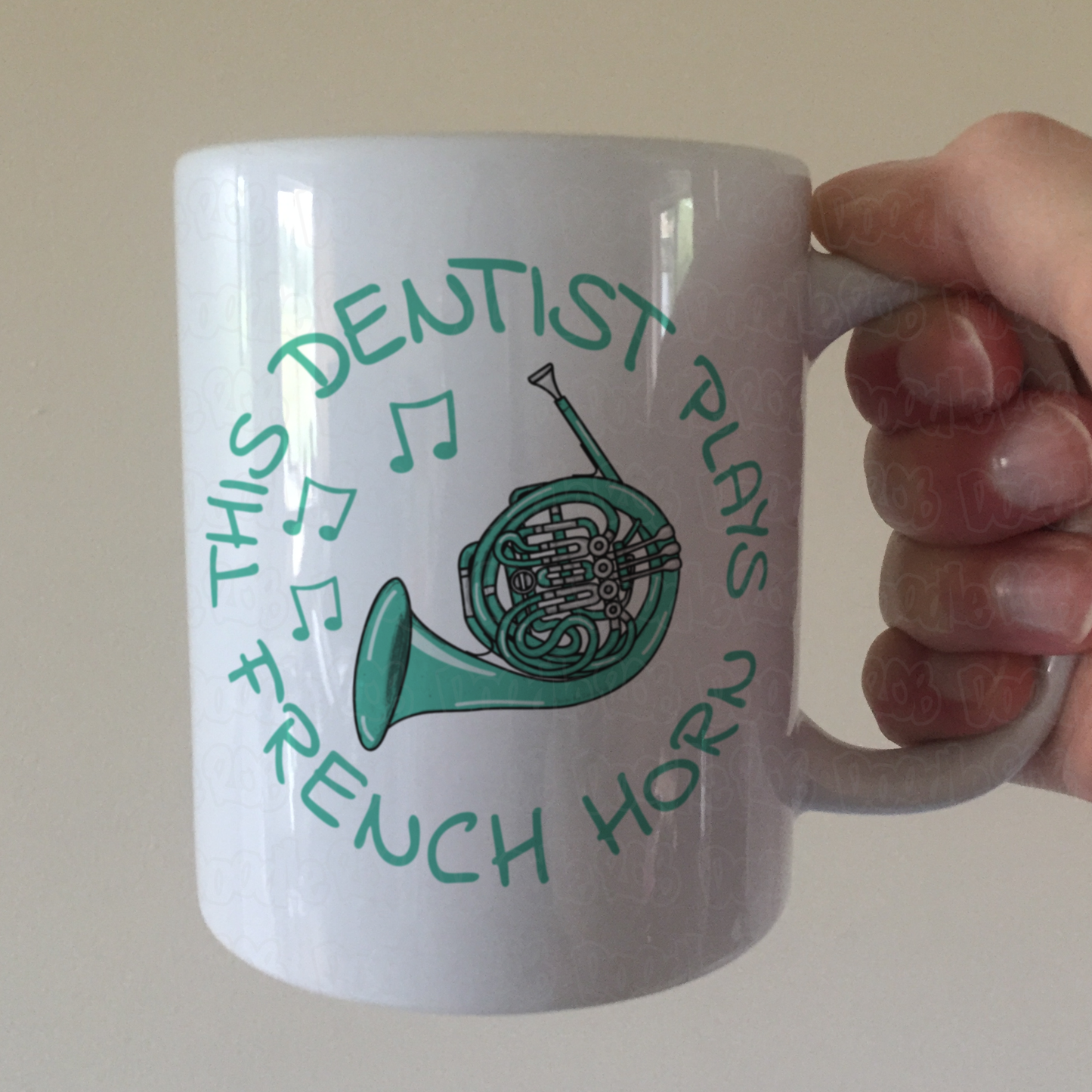 Dentist French Horn Mug - This Dentist Plays French Horn - Brass Musician Gift For Dentist