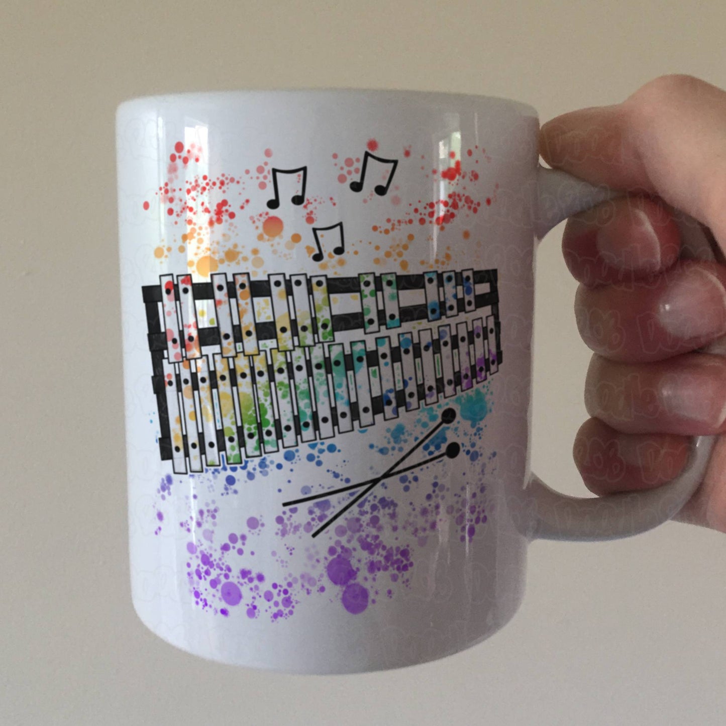 Glockenspiel Rainbow Mug - Gift For Glockenspielist - School Music Teacher Mug - Percussionist Gift