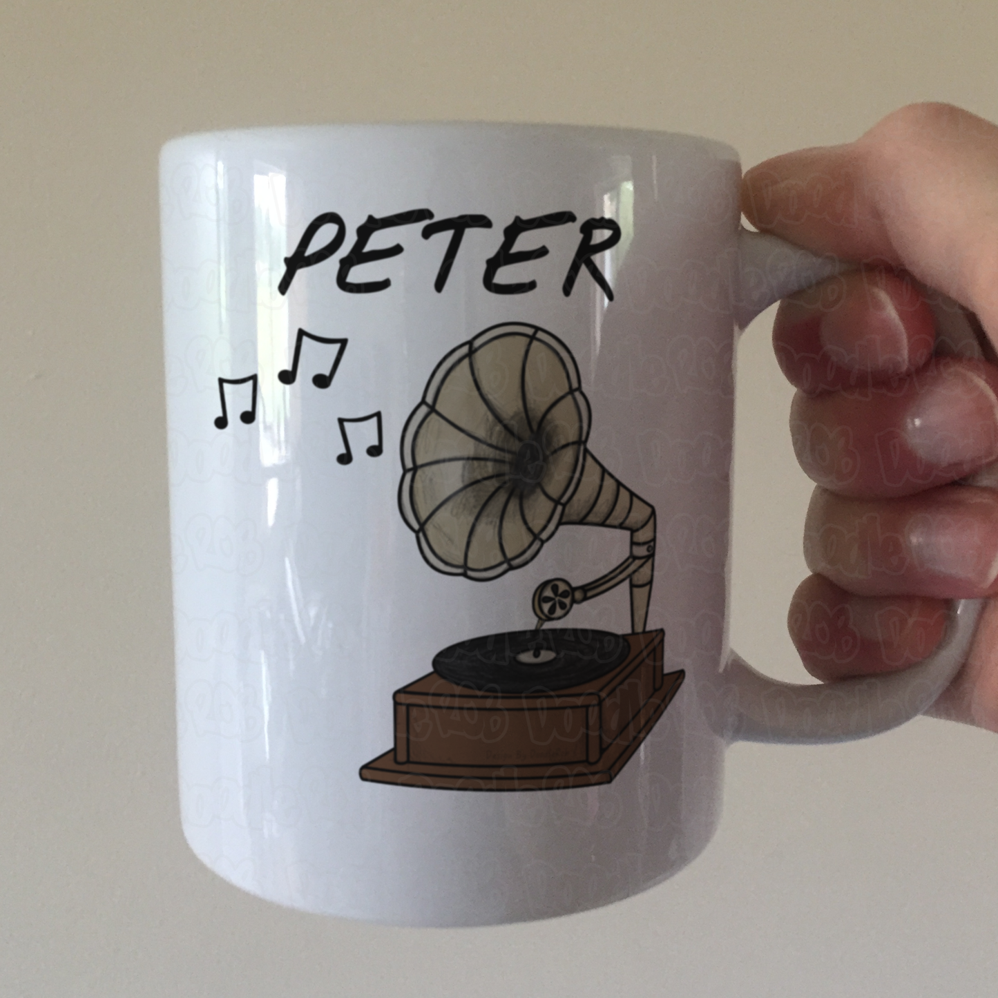 Gramophone Personalised Mug - Custom Mug For Music Lover - Musician Retirement Gift