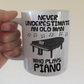 Funny Piano Mug -  Never Underestimate An Old Man Who Plays Piano - Pianist Musician Gift For Him