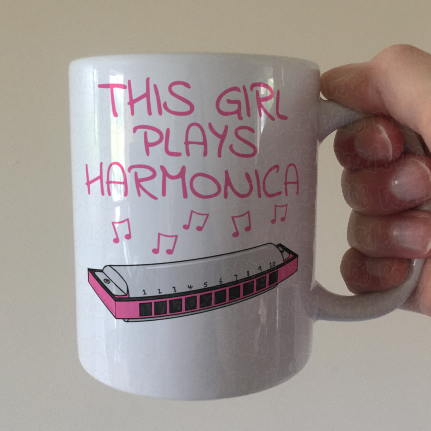 Harmonica Player Mug - This Girl Plays Harmonica - Gift For Female Blues Musician