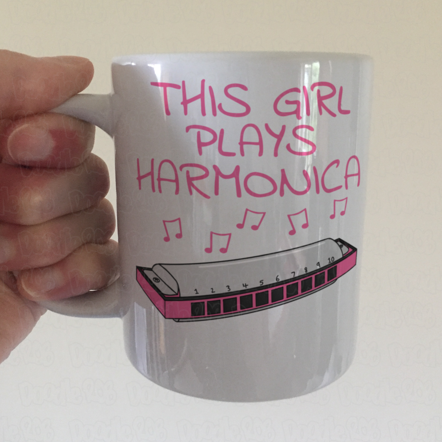 Harmonica Player Mug - This Girl Plays Harmonica - Gift For Female Blues Musician