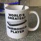 Funny Harmonica Mug - World's Greatest Harmonica Player - Gift For Blues Musician